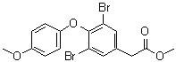 3,5-二溴-4-(4-甲氧基苯氧基)苯基乙酸甲酯分子结构 (CAS 348167-06-6)
