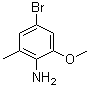 4-溴-2-甲氧基-6-甲基苯胺分子结构 (CAS 348169-39-1)