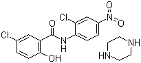 氯硝柳胺哌嗪盐分子结构 (CAS 34892-17-6)