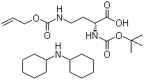 N-Boc-N'-allyloxycarbonyl-D-2,4-diaminobutyric acid dicyclohexylamine salt molecular structure (CAS 350820-59-6)