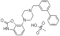 甲磺酸联苯芦诺分子结构 (CAS 350992-13-1)