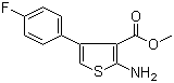 2-Amino-4-(4-fluorophenyl)-3-thiophenecarboxylic acid methyl ester molecular structure (CAS 350997-12-5)