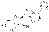6-(2-呋喃基)-9-beta-D-呋喃核糖基-9H-嘌呤分子结构 (CAS 352025-81-1)