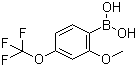 2-甲氧基-4-(三氟甲氧基)苯硼酸分子结构 (CAS 355836-10-1)