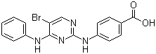 4-[[5-Bromo-4-(phenylamino)-2-pyrimidinyl]amino]benzoic acid molecular structure (CAS 358789-05-6)