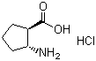 (1S,2S)-(-)-2-氨基-1-环戊烷羧酸盐酸盐分子结构 (CAS 359849-58-4)