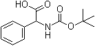 N-叔丁氧羰基-DL-苯基甘氨酸分子结构 (CAS 3601-66-9)