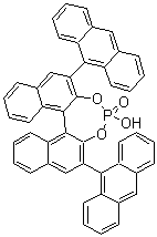 (11bR)-2,6-二-9-蒽基-4-羟基二萘并[2,1-d:1',2'-f][1,3,2]二氧杂磷杂卓  4-氧化物分子结构 (CAS 361342-51-0)