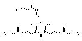 Tris[2-(3-mercaptopropionyloxy)ethyl] isocyanurate molecular structure (CAS 36196-44-8)