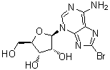 8-溴-3-beta-D-呋喃核糖基-3H-嘌呤-6-胺分子结构 (CAS 36258-95-4)