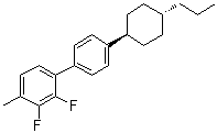 2,3-二氟-4-甲基-4'-(反式-4-丙基环己基)-1,1'-联苯分子结构 (CAS 364765-44-6)