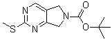 5,7-Dihydro-2-(methylthio)-6H-pyrrolo[3,4-d]pyrimidine-6-carboxylic acid 1,1-dimethylethyl ester molecular structure (CAS 365996-86-7)