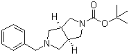 顺式-5-苄基-2-叔丁氧羰基六氢吡咯并[3,4-c]吡咯分子结构 (CAS 370879-56-4)