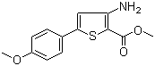 3-氨基-5-(4-甲氧基苯基)噻吩-2-羧酸甲酯分子结构 (CAS 37572-23-9)