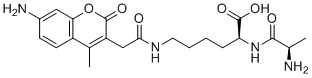 D-丙氨酰-赖氨酰-AMCA分子结构 (CAS 375822-19-8)