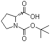 Boc-D-脯氨酸分子结构 (CAS 37784-17-1)