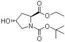 1-tert-Butoxycarbonyl-4R-hydroxy-L-proline ethyl ester molecular structure (CAS 37813-30-2)