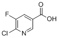 6-氯-5-氟烟酸分子结构 (CAS 38186-86-6)