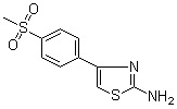 4-[4-(甲磺酰基)苯基]噻唑-2-胺分子结构 (CAS 383131-95-1)