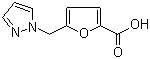 5-(1H-Pyrazol-1-ylmethyl)-2-furoic acid molecular structure (CAS 386736-99-8)