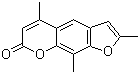 4,5',8-三甲基补骨脂素分子结构 (CAS 3902-71-4)