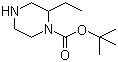 1-N-Boc-2-ethylpiperazine molecular structure (CAS 393781-71-0)