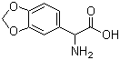 alpha-氨基苯并[1,3]二氧戊环-5-乙酸分子结构 (CAS 39533-43-2)
