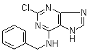6-苄基氨基-2-氯嘌呤分子结构 (CAS 39639-47-9)