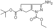 5-叔丁氧羰基-3-氨基-4,6-二氢吡咯并[3,4-c]吡唑-1-甲酸乙酯分子结构 (CAS 398495-65-3)