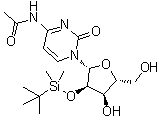 N-乙酰基-2'-O-[(叔丁基)二甲基硅烷基]胞苷分子结构 (CAS 401812-97-3)