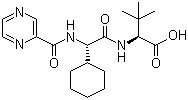 (2S)-2-环己基-N-(2-吡嗪基羰基)甘氨酰-3-甲基-L-缬氨酸分子结构 (CAS 402958-96-7)