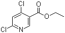 4,6-二氯烟酸乙酯分子结构 (CAS 40296-46-6)