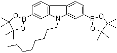 9-Octylcarbazole-2,7-diboronic acid dipinacol ester molecular structure (CAS 406726-92-9)