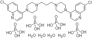 Piperaquine phosphate molecular structure (CAS 4085-31-8)