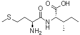 L-蛋氨酰-L-异亮氨酸分子结构 (CAS 40883-17-8)