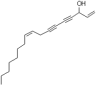 (9Z)-1,9-十七碳二烯-4,6-二炔-3-醇分子结构 (CAS 4117-12-8)