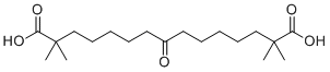 2,2,14,14-四甲基-8-氧代十五烷二酸酸分子结构 (CAS 413624-71-2)