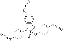 硫代磷酸三苯基异氰酸酯分子结构 (CAS 4151-51-3)