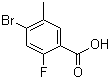 4-溴-2-氟-5-甲基苯甲酸分子结构 (CAS 415965-24-1)