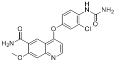CAS # 417719-51-8, Descyclopropyl Lenvatinib, 4-(3-Chloro-4-ureidophenoxy)-7-methoxyquinoline-6-carboxamide
