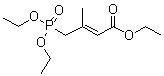 4-膦酰-3-甲基-2-丁烯酸三乙基酯分子结构 (CAS 41891-54-7)