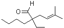2-丁基-2-乙基-5-甲基-4-己烯醛分子结构 (CAS 42023-59-6)
