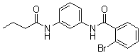 2-Bromo-N-[3-[(1-oxobutyl)amino]phenyl]benzamide molecular structure (CAS 423735-93-7)
