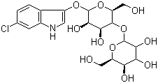 6-氯-3-吲哚基 beta-D-纤维二糖苷分子结构 (CAS 425427-87-8)