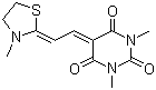 1,3-Dimethyl-5-[2-(3-methylthiazolidin-2-ylidene)ethylidene]pyrimidine-2,4,6-trione molecular structure (CAS 428519-08-8)