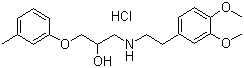 Bevantolol hydrochloride molecular structure (CAS 42864-78-8)