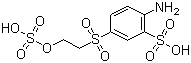 4-beta-羟乙砜硫酸酯苯胺-2-磺酸分子结构 (CAS 42986-22-1)