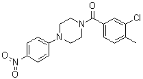 1-(3-氯-4-甲基苯甲酰)-4-(4-硝基苯基)哌嗪分子结构 (CAS 431996-53-1)