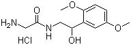 2-氨基-N-[2-(2,5-二甲氧基苯基)-2-羟基乙基]乙酰胺盐酸盐分子结构 (CAS 43218-56-0)
