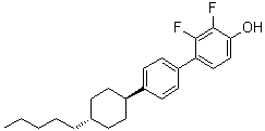 2,3-二氟-4-[4-(反式-4-戊基环己基)苯基]苯酚分子结构 (CAS 437625-60-0)